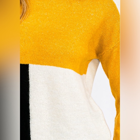 NWT Hem & Thread WOMEN'S COLORBLOCK LIGHTWEIGHT SWEATER LONG SLEEVE - Picture 2 of 4